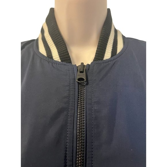 ABERCROMBIE & FITCH Varsity Bomber Jacket Coat Navy Blue Mens XS Quilted Lining - Picture 4 of 12